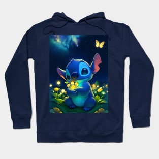 Stitch flower garden Hoodie